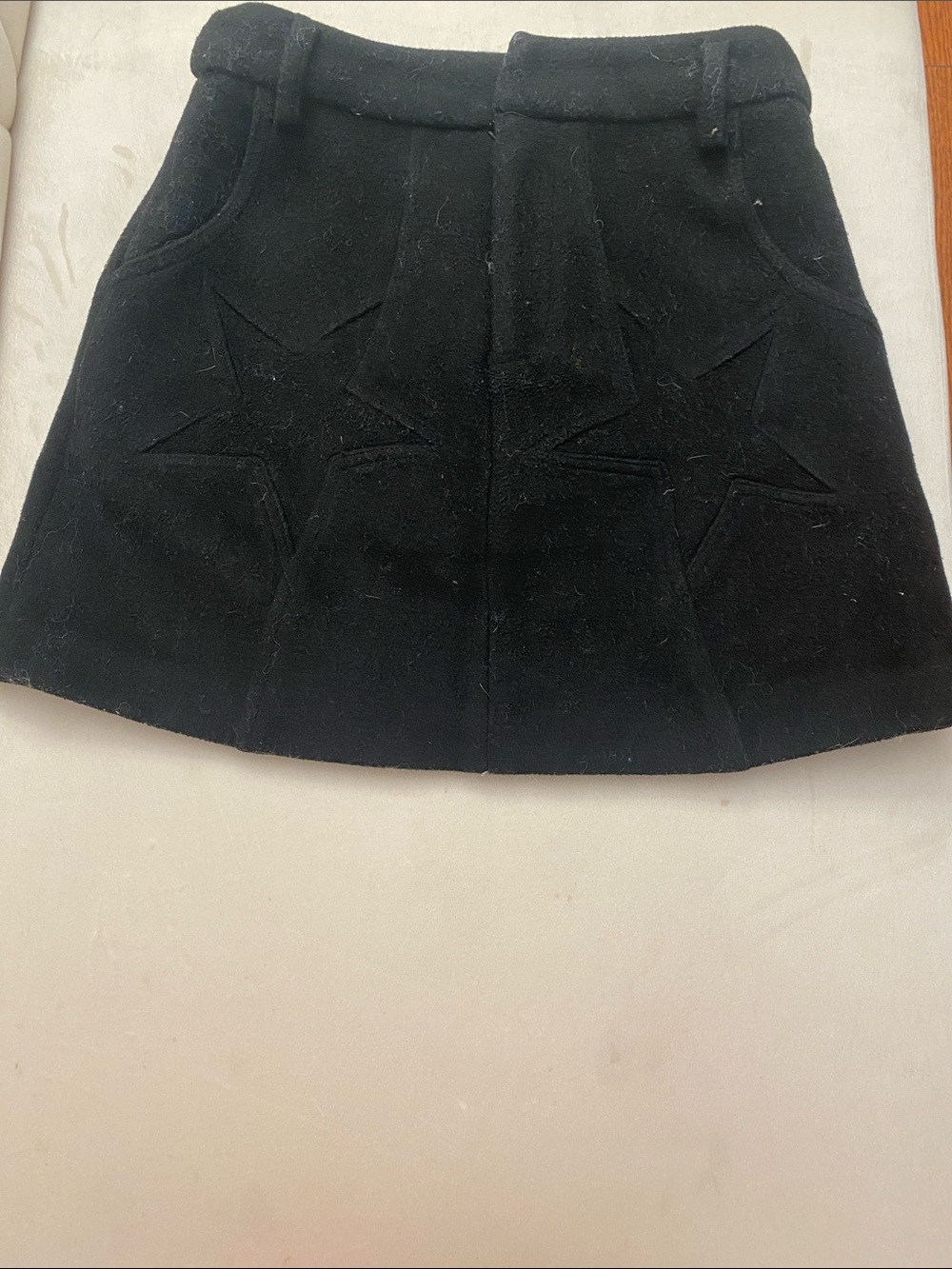 Black Star Appliqué Mini Skirt